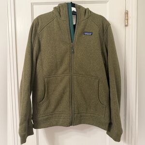 Patagonia Men’s Olive Green Hooded Insulated Better Sweater Jacket